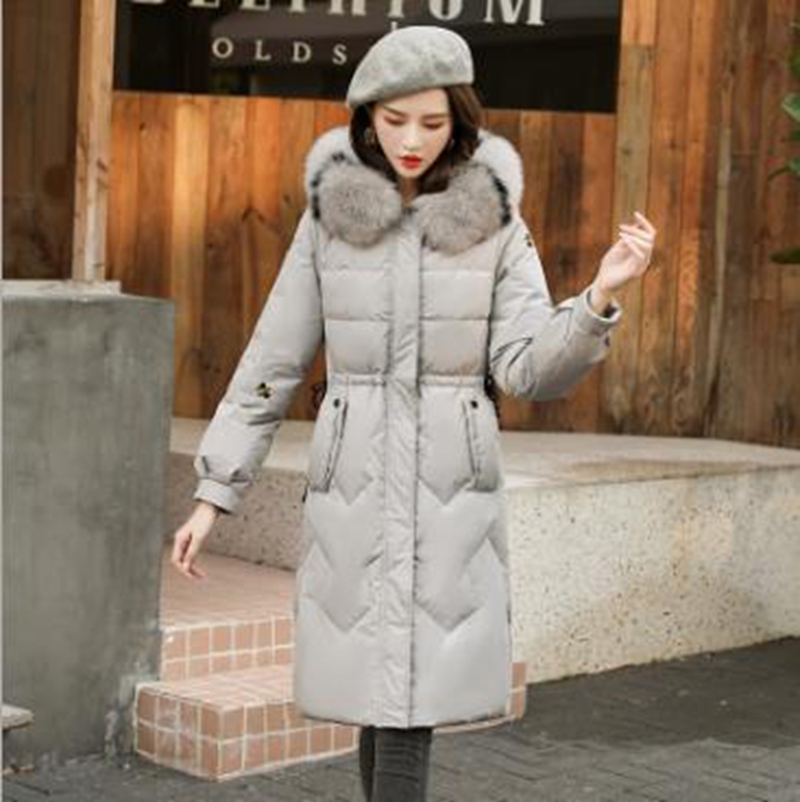

Wholesale winter new style cotton-padded jacket women's pure cotton warm jacket ladies winter woolen hooded parka coat, Creamy-white