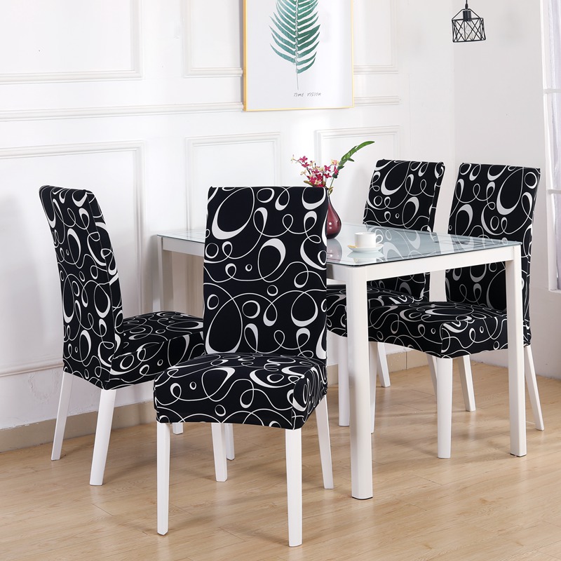 

Dining Chair Cover Spandex 4/6 PCS Anti-dirty Kitchen Seat Cover Stretch Armless Chair Slipcover for Banquet housse de chaise