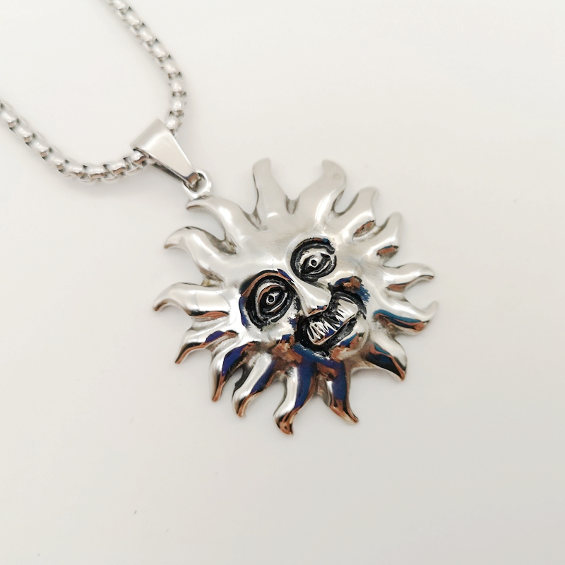 

2020 new 316L Stainless Steel Gold Silver Color Tone Tribe Sun Pendant Mens Boys Pendant Fashion Necklace Jewelry