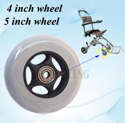 

4 Inch Solid Wheel Tire Small Wheelchair Front Wheel 5 Inch Wheelchair Front Wheel, Children's Trolley Wheel, Universal