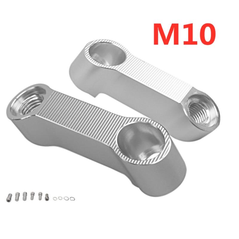 

2pcs CNC Motorcycle Mirror Riser 8mm 10mm Universal Motorbike Side Mirror Adapter Motor Extender Extension Adaptor M10 M8