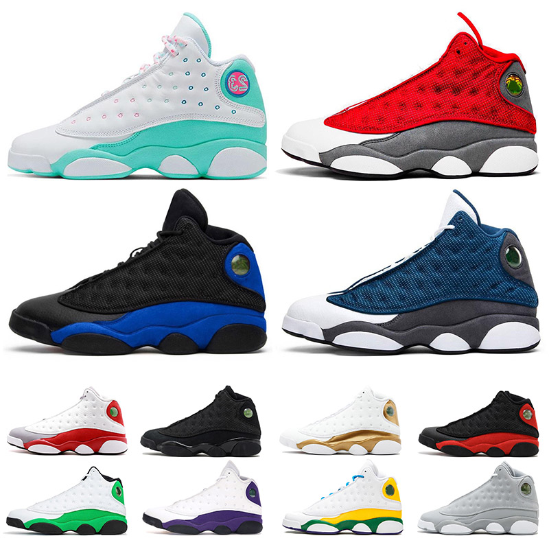 

13 13s jumpman basketball shoes new arrival Flint 2021 mens womens sports sneakers XIII Royal Island Lakers trainers size 36-47, B3 36-47 court purple lakers