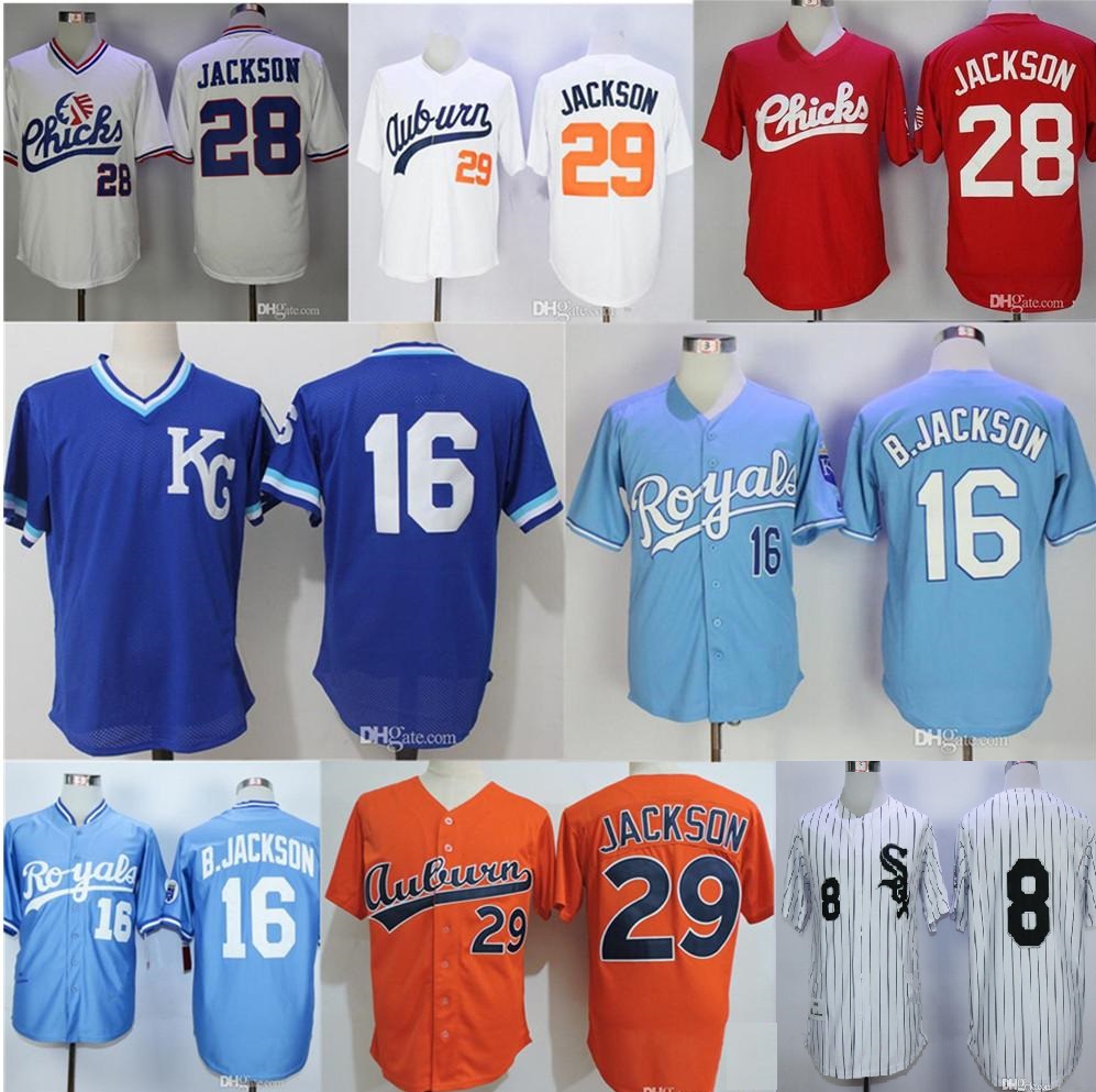 

Bo Jackson White Vintage KC Royals Jersey College Baseball Men's 29 Orange Stitched Memphis Chicks KC University 16 Blue 8 Black Bo Jackson, As shown in illustration