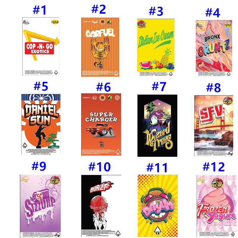 

New Arrival JOKE'S UP Bag Bronx Gruntz Super Charcer SFV DAYUM Burzt Frozen Yogurt Bags Dry Herb Flower Packaging