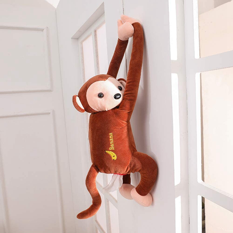 

Creative Monkey Tissue Box Cartoon Tissue Cover Paper Holder Napkin Box Paper Storage for Car Home Bathroom