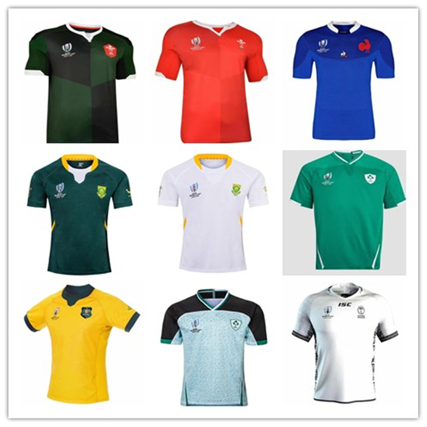 

2021 Ireland rugby Jerseys 20 21 Wales Scotland rugby Jersey Fiji men home away top quality rugby shirt size:S-3XL, Black;gray