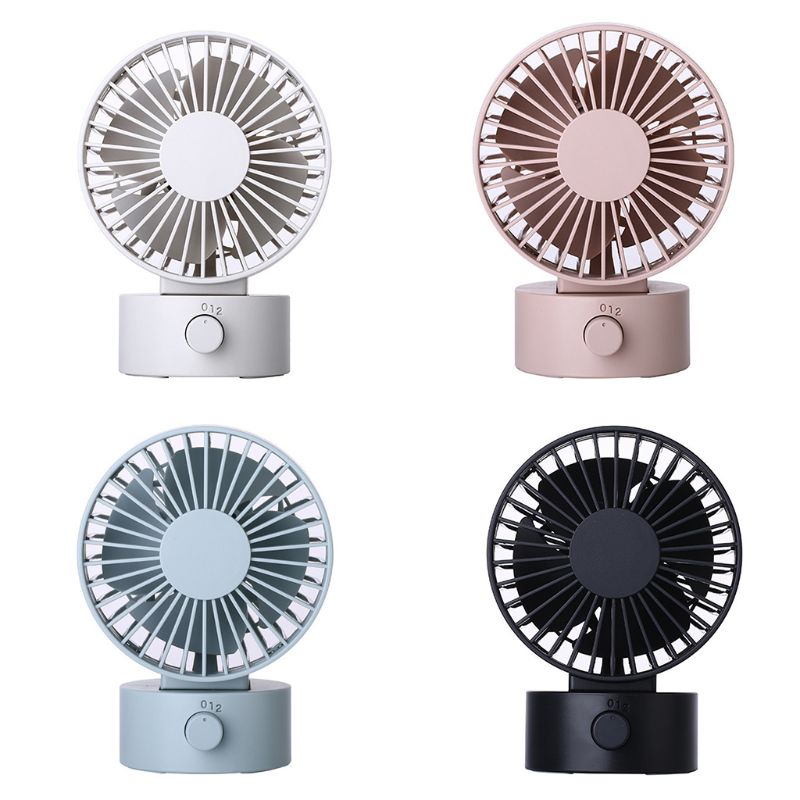 

Desk Fan Noiseless USB Fan Cooling with Adjustable Head 2 Speeds Mini Size Desktop for Home Office Outdoor Travel