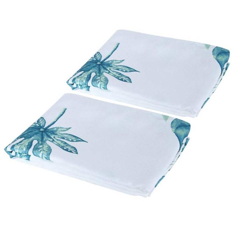 

Cotton Linen Table Cloth Party Wedding Tropical Leaves Decor Tablecloths, Red