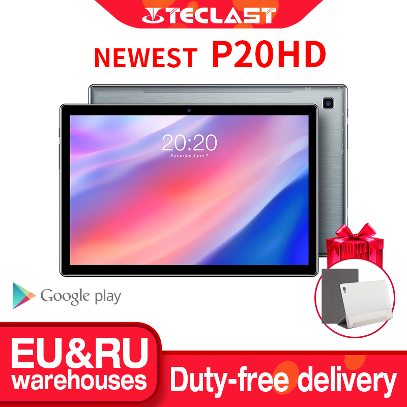

Teclast P20HD Tablet 10.1 inch IPS Android 10 Tablette 1920x1200 4GB RAM 64GB ROM Tablets PC SC9863A Octa Core 4G LTE Tabletas, Black
