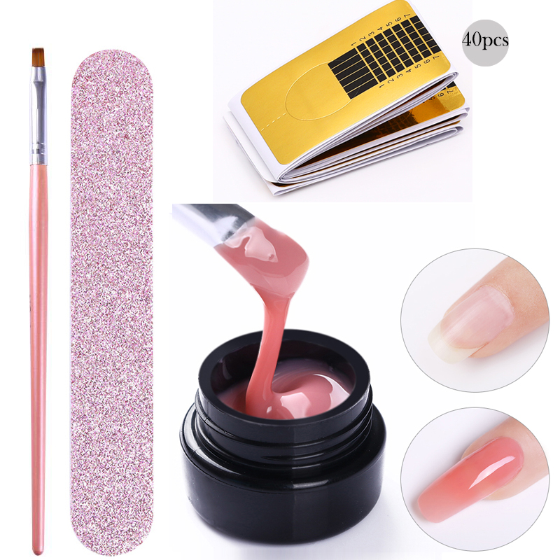 

MAD DOLL Nail Extension Gel Nail Polish For Poly UV Gel 5g Semi-transparent Builder UV Finger Extension Art Design, C03