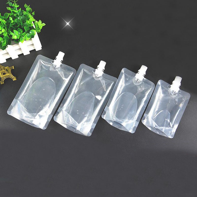 

100 Pack, Stand-up Plastic Drink Packaging Bag Spout Pouch for Beverage Liquid Juice Milk Coffee