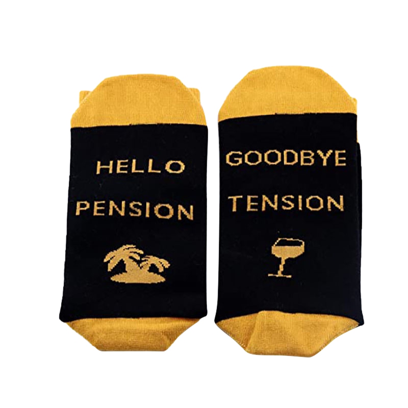 

HELLO PENSION Letter Printing Casual Gift Socks Unisex Painting Style Cotton Sock Colorful Harajuku Sock for Girl Christmas Gift, Black