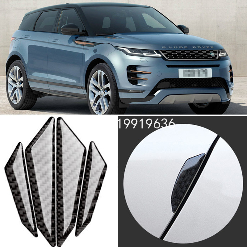 

For Land Rover Car Side Door Edge Guard Bumper Trim Protector 4pcs PVC carbon fiber Stickers
