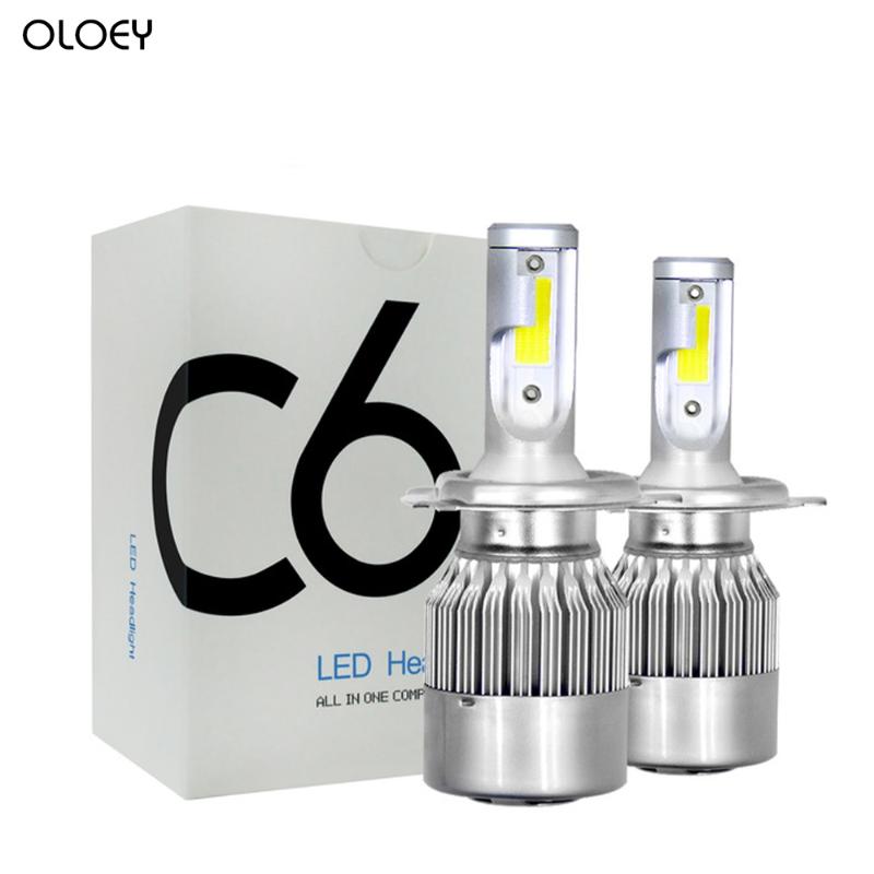 

2020 C6 CAR LED BULB H7 H4 Headlights 72w 7600lm Light Bulbs H1 H8 H9 H11 Automobiles 6000K 9005 9006 Parking 12V 24V HEAD LIGHT