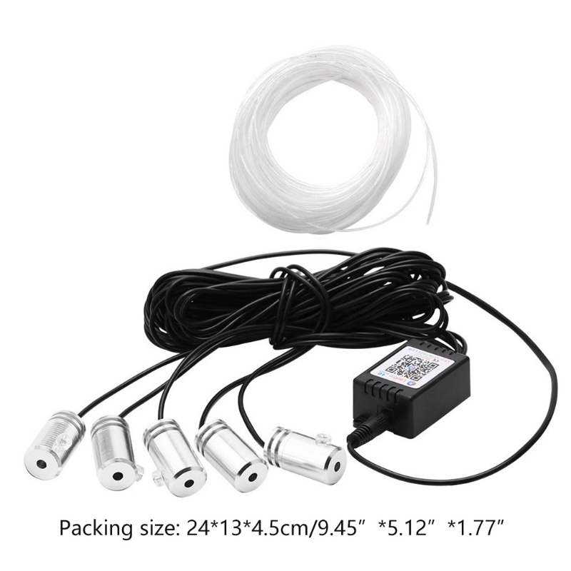 

RGB LED Strip Light APP Bluetooth Control for Car Interior Atmosphere Light Lamp M4YB