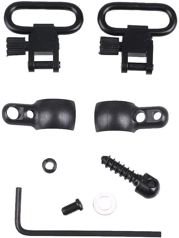 

Lever Action Rifle Sling Mount Kit Split Band with 1'' QD 115 Sling Swivels for Winchester Marlin Mossberg, Black