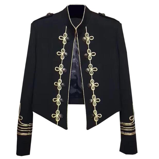

Spring autumn retro British men' suits nightclubs Korean version of the self-cultivation small suit hair stylist short coat ti, Black