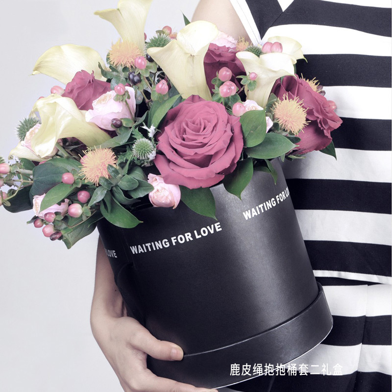 

3pcs flower bucket hand held gift box rose valentine's Day bouquet packaging flower box party favors candy christmas wedding