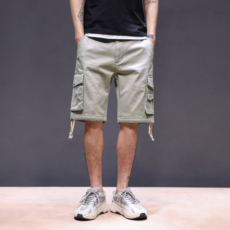 

Men'S Casual Shorts Men'S Overalls Shorts Summer Korean-Style Trend Casual Loose-Fit Ular Brand Short Youth -45, Dark gray