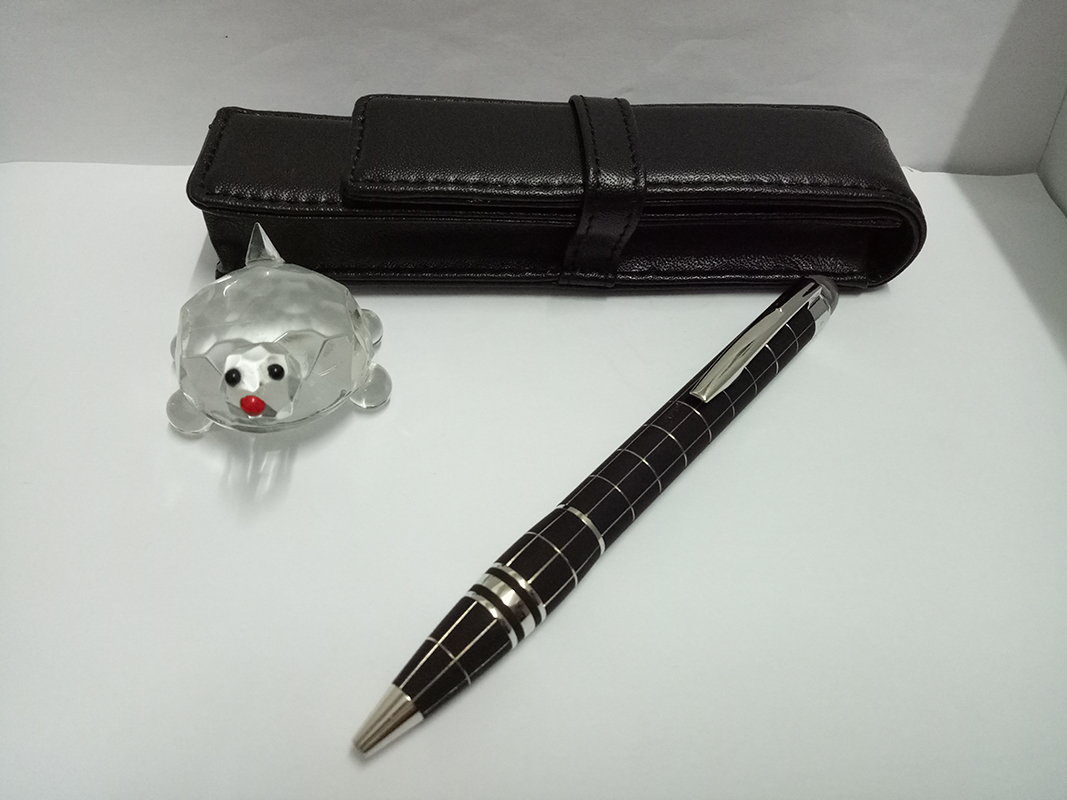 

High quality Classi Black silver grid body Ballpoint pen with series number school office stationery writing gift