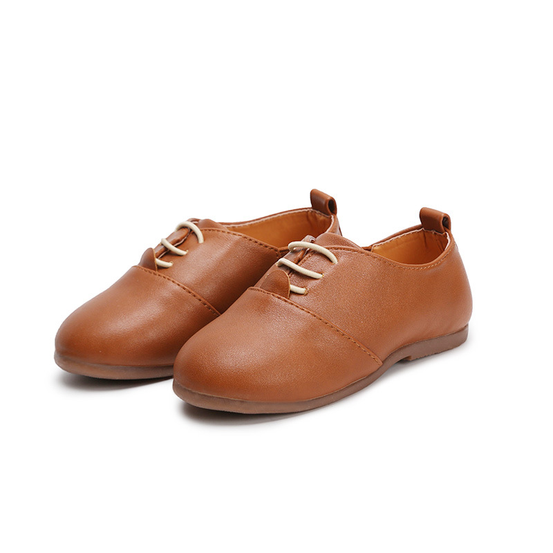 

Children's Brogue Leather Shoes For Boys Girls Formal Oxford Casual Shoes Soft Non-slip Toddler Kids Baby Uniform Dress, Black