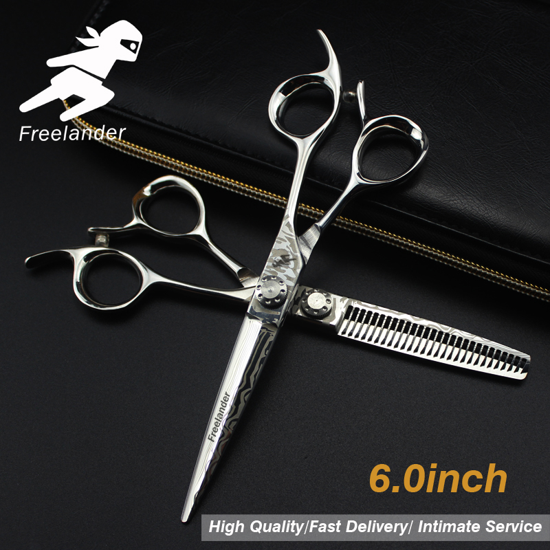 

440c hairdressing scissors 6 inch silver thin thin about 30 flower pattern professional barber kits hairdressing tools