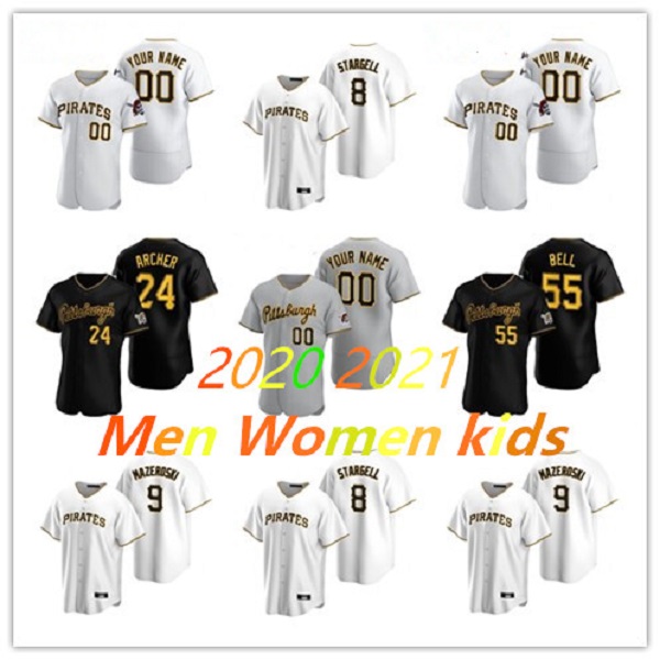 

New Pittsburg pirates 2020 Pirate Archer Corey Dickerson Josh Bell Cole Tucker Jameson Taillon Jung Honus Wagner Clemente baseball Jersey, Colour 5