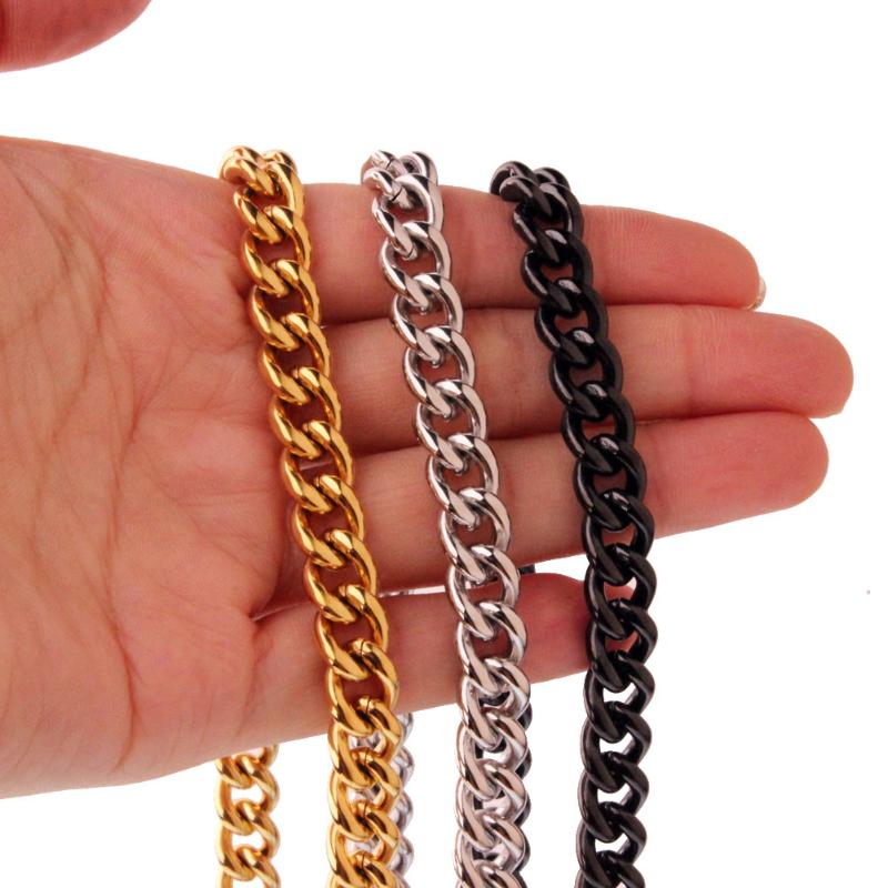 

Tisnium Cuban Curb Men's Link Chain Necklace 9mm High Quality Stainless Steel Bracelet Hip-hop Boys Jewelry Gift Wholesale