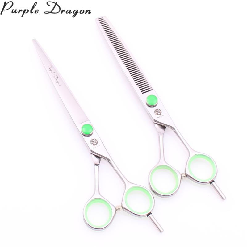 

7" Purple Dragon 440C Hair Cutting Scissors Haircut Thining Shears Salon Hair Scissors Professional Hairdressing Z1121