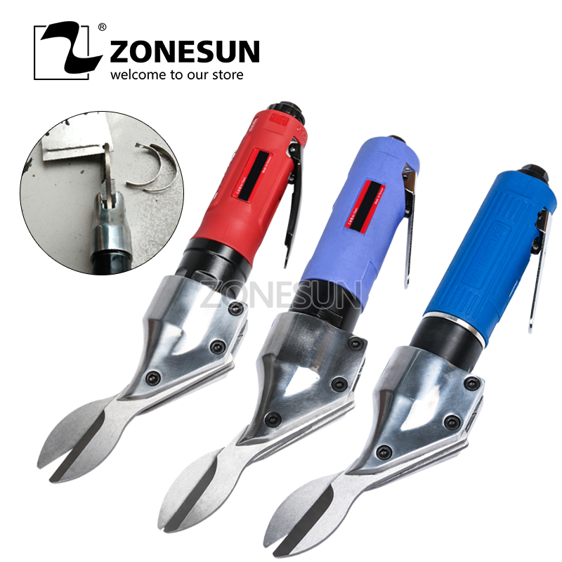 

ZONESUN Straight Type Pneumatic Scissors Aluminum Sheet Cut Stainless Steel Plate Gas Cutting Scissor Diamond Mesh