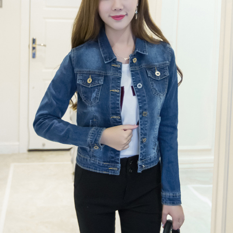 

Women Lady Denim Long Sleeve Coat Fashion Breathable for Spring Autumn Travel TC21