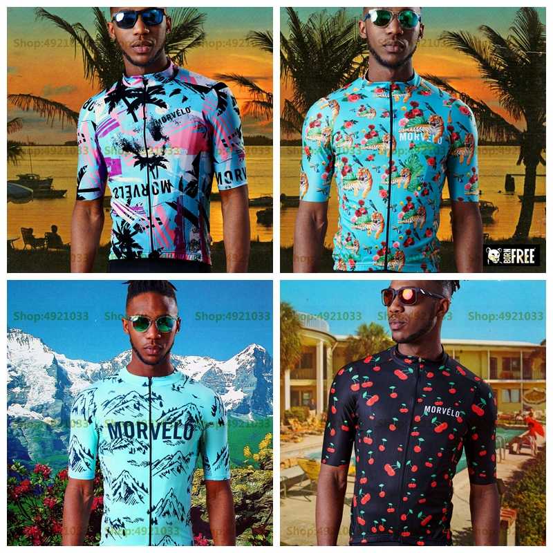 

Morvelo Flamingo Cycling Jersey Men 2020 New Summer bicycle shirt short sleeved cycle wear New in spring Maglia da ciclismo, 10