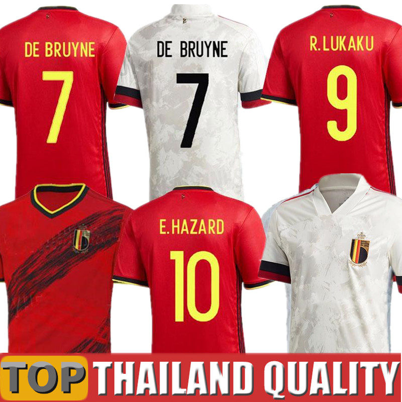 

2020 2021 Belgium HAZARD LUKAKU MERTENS soccer jerseys Home Away 20 21 VERMAELEN DE BRUYNE football shirt NAINGGOLAN men kids kit uniforms, 2020 home + patches - men