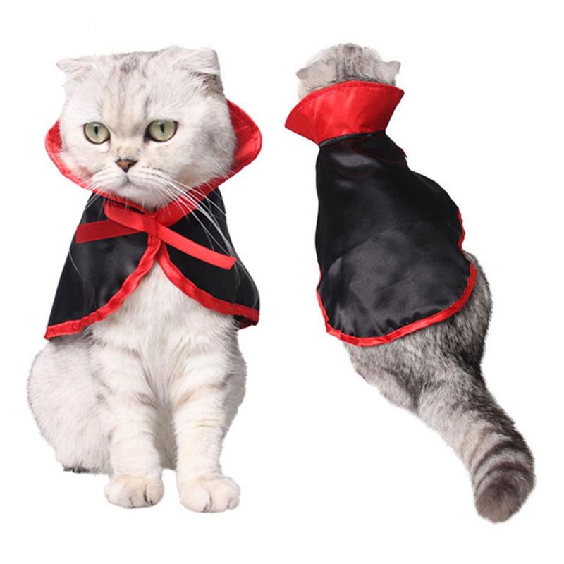 

Halloween Pets Cosplay Costume Set Cat Puppy Vampire Cloak Hat Wizard Peaked Hat Party Festival Supplies