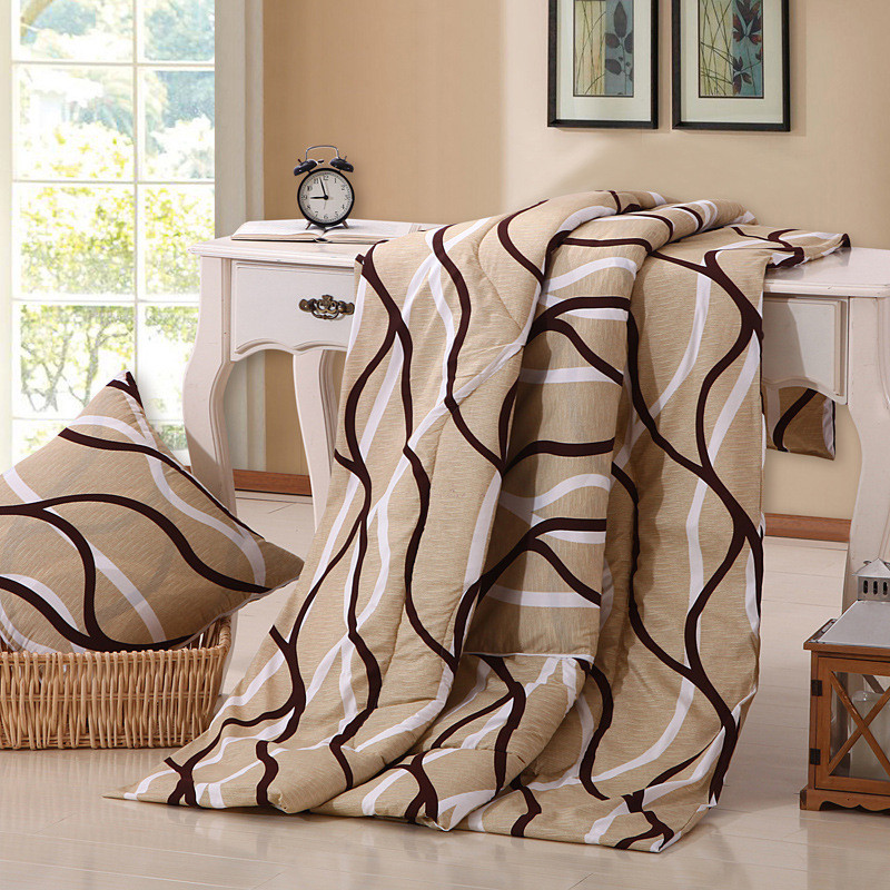 

Fuwatacchi Foldable Plaid Cushion Blanket Cartoon Picture Thin Quilt Blanket Printed Home Office Throw Pillow Blankets Carpets