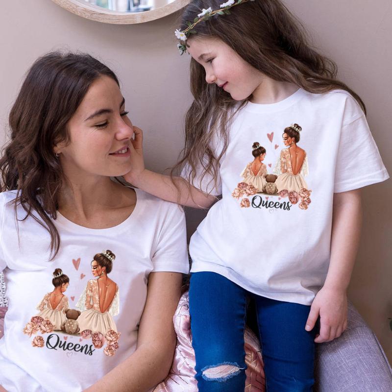 

2020 Fashion Family Look T shirt Super Mom&Daughter&Son Print Boys Girls T-shirt Mother's day Present Clothes Kids&Woman Tops, 5364g