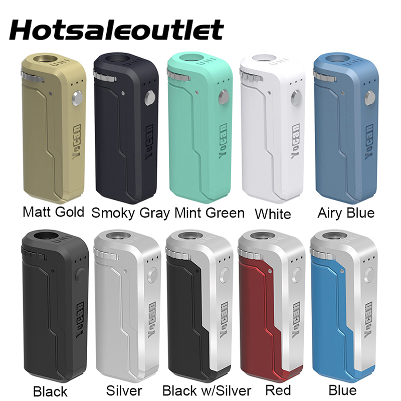

100% Original Yocan UNI Box Mod 650mAh Battery Preheat Variable Voltage VV Vape Mods With Magnetic 510 Adapter For Thick Oil Cartridge