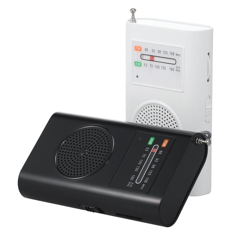 

RD-206 Portable AM FM Radio 2 Band Radio Receiver Built-in Speaker with Headphone Jack Antenna for Outdoor Sports
