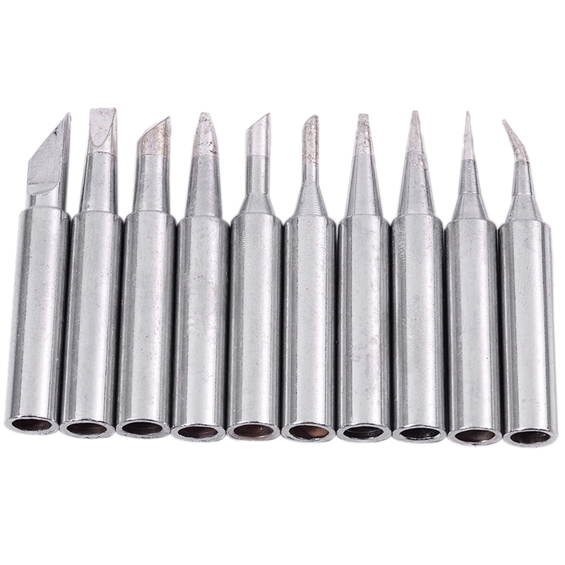 

10 Tip Set Tips Soldering Tip Set for Soldering Iron 900-T-I/ BK/ 1.6D/ 2.4D/ 3.0D/ 2C/ 3C/ 4C NEW