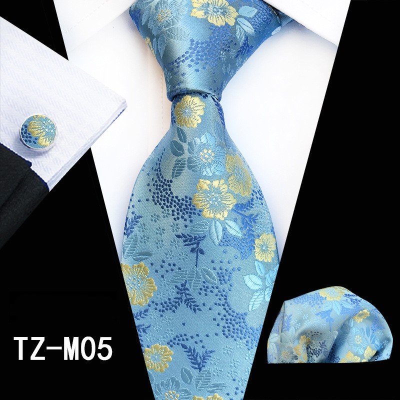 

Bow Ties Luxury Wedding Gifts Men's Tie Set 8CM 100%Silk Necktie Pocket Square Hanky Cufflinks Suits Business Neckwear Handkerchief