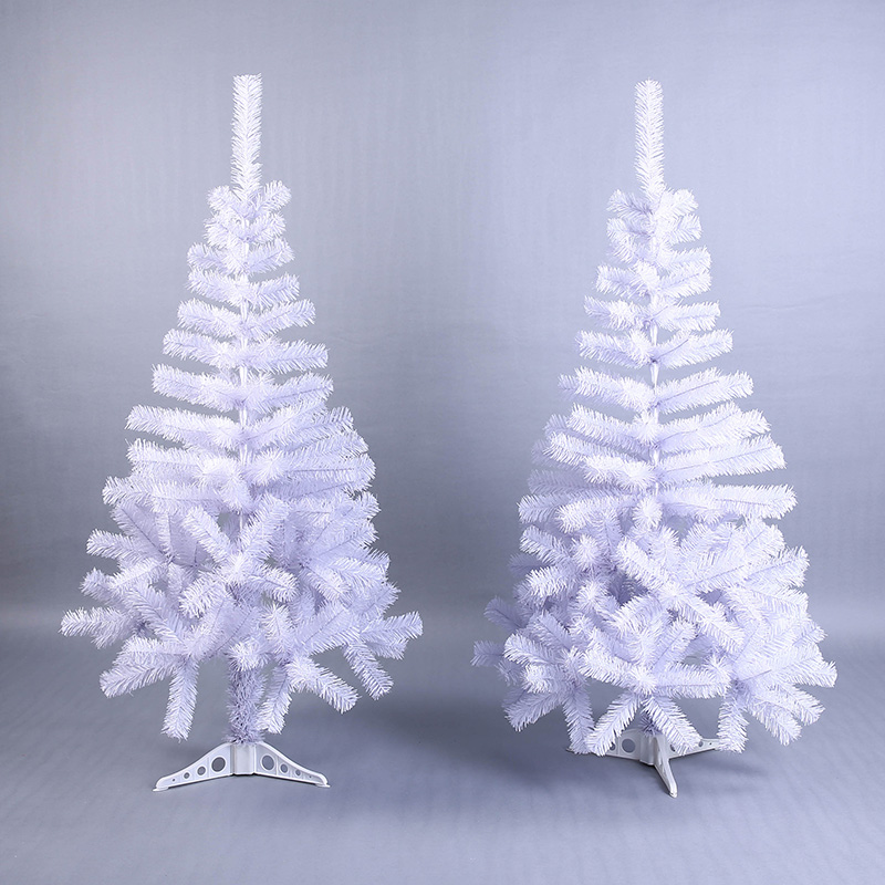 

Artificial Decorated Christmas Tree White Xmas Plastic Tree 120cm New Year Home Ornaments Desktop Decorations Christmas