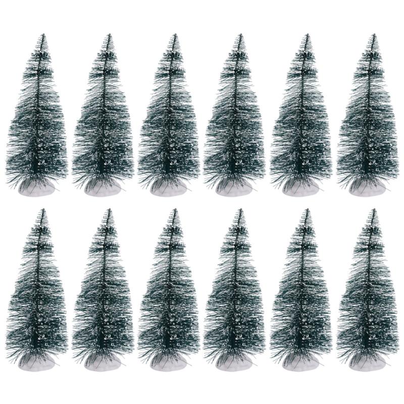 

1Set 24Pcs Christmas Desktop Decorations Mini 4CM Christmas Pine Tree Ornaments