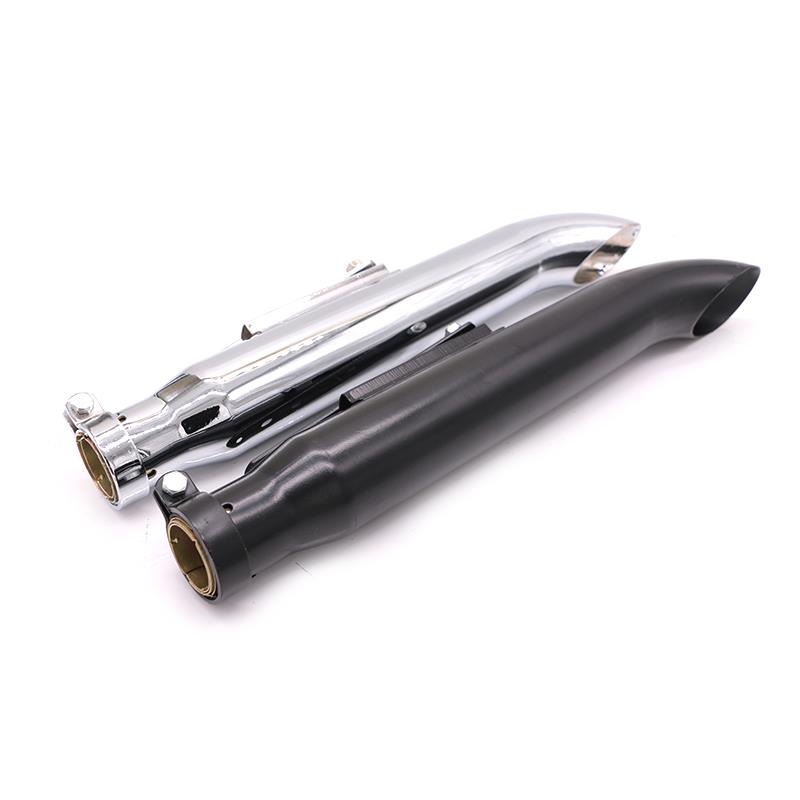 

Onever Modified Bend Exhaust Pipe Muffler Exhaust Middle Link Pipe Silver Tube Black Tube Universal Straight Muffler