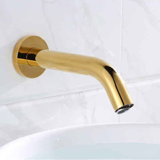 

Brushed Gold chrome Bathroom Automatic Touch Sensor Faucet Basin Sink Wall Mounted Cold And Hot Water Mixer Tap Faucets