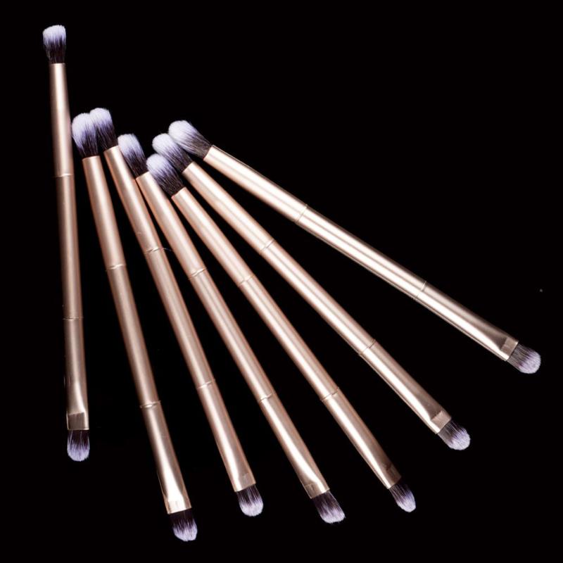 

SOFT SMILE 1PC Eye Shadow Makeup Brush New Multi-functional Doubled Ended EyeShadow Makeup Cosmetic Brush Tool Champagne Gold