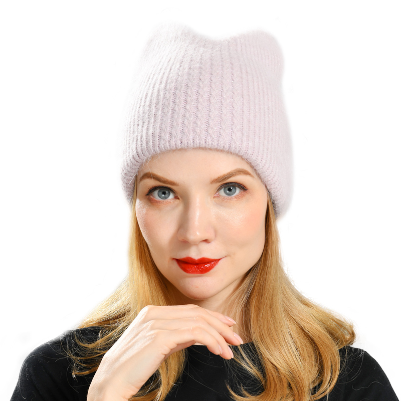 

New Solid Wool Beanie Knitted Winter Hat Warm Soft Trendy Simple Korean Style Women Casual All-match Cashmere Knitted Beanie