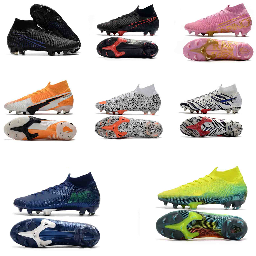 

Mercurial Superfly VI Soccer Shoes cleats 360 Elite FG KJ 6 XII 12 CR7 SE Ronaldo Neymar Mens Women Boys Outdor Football Boots Cleats