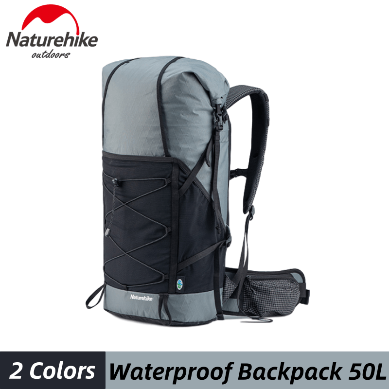 

NatureHike 2020 New 50L Rucksack Outdoor Hiking Backpack Nylon Waterproof Travel Backpack External Frame Sports, Gray color