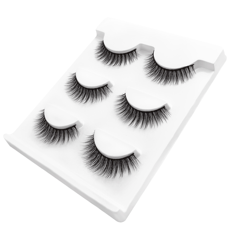 

SHIDISHANGPIN X24 False eyelashes 3 pairs crisscross faux cils 3d faux mink lashes hand made cilios makeup tool drop shipping