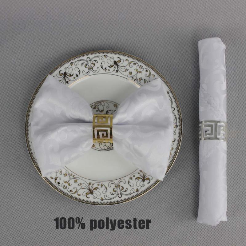 

6pcs/lot 48*48cm Hotel Banquet Polyester Square Table Napkin Wedding Party Decoration Pocket Handkerchief Ceremony Folding Cloth